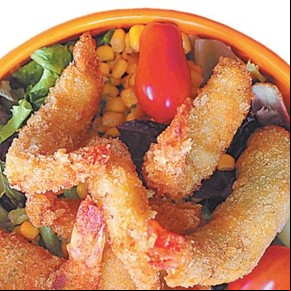 Langostinos con mango
