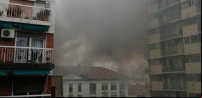 Se incendió una terraza frente al Hospital de Niños
