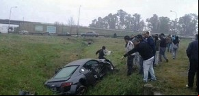 El auto del suegro de Rocío Guirao Díaz recibió dos impactos externos