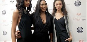 Serena Williams presentó su colección de moda en Nueva York