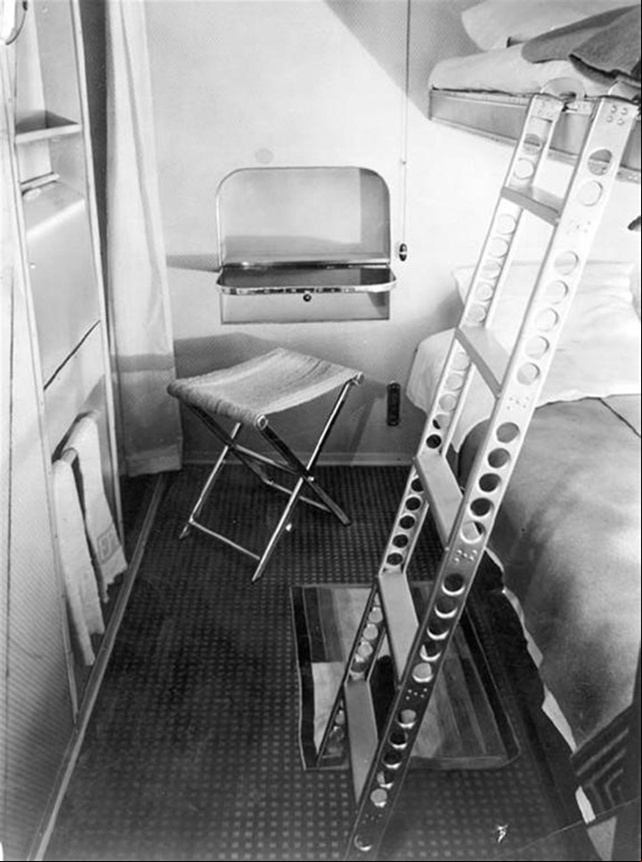 Uno de los camarotes del Hindenburg.