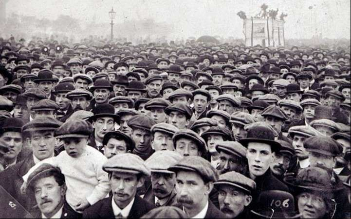Protestas en Chicago, en mayo de 1886.