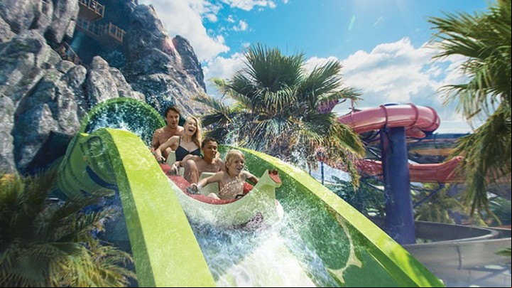 Adrenalina y vértido en los toboganes de agua (Univeral Orlando).