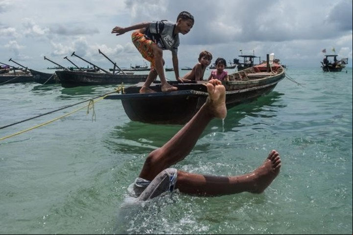 Los "nómades del mar": la tribu moken, entre Myanmar y Tailiandia. Foto: AFP