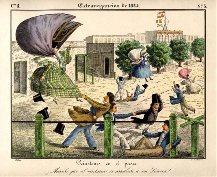 Extravagancias bis. Otra escena satírica de la serie de Bacle. / GCBA