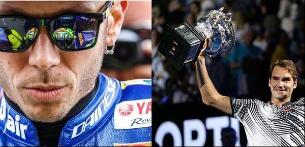 La amistad entre Valentino Rossi y Roger Federer