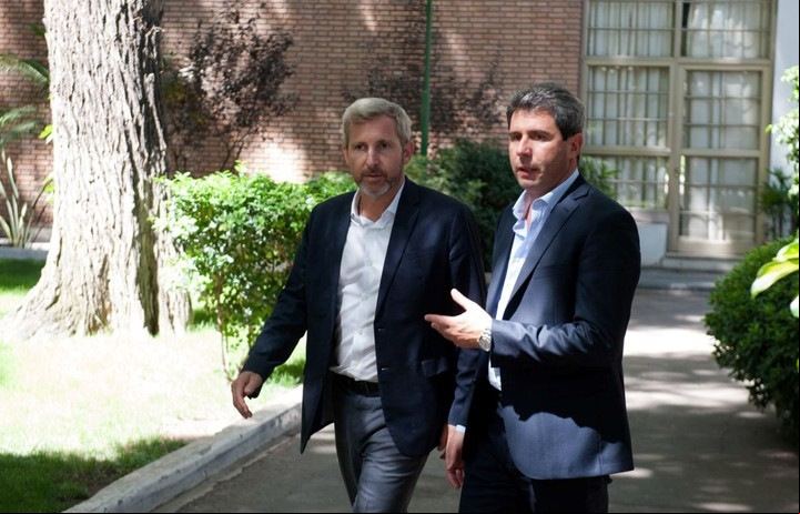 Uñac con el ministro Frigerio, en marzo de este año.