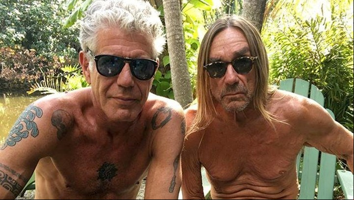 Anthony Bourdain ganó un Oscar en 2014 y se cruzaba con personajes famosos de diferentes universos, como Iggy Pop.