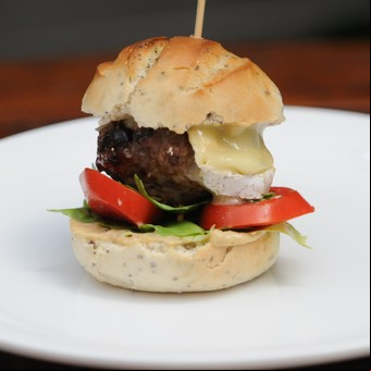 Hamburguesa con morcilla