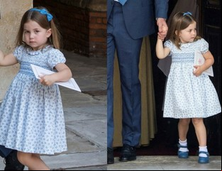 ¿Qué dijo la princesa Charlotte a los fotógrafos en el bautismo de su hermano?
