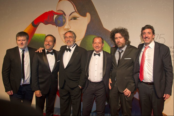 lla y Brandoni, en tiempos de "Mi obra maestra", en el Festival de Venecia.