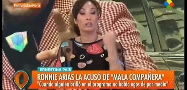 Ernestina Pais cruzó con todo a Ronnie Arias: "Él no encajó en el programa"