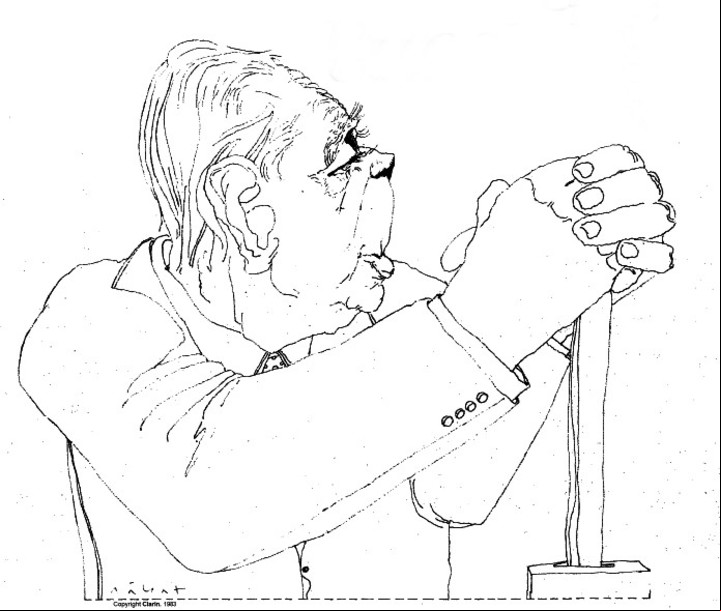 Jorge Luis Borges. Así lo vio Sabat.