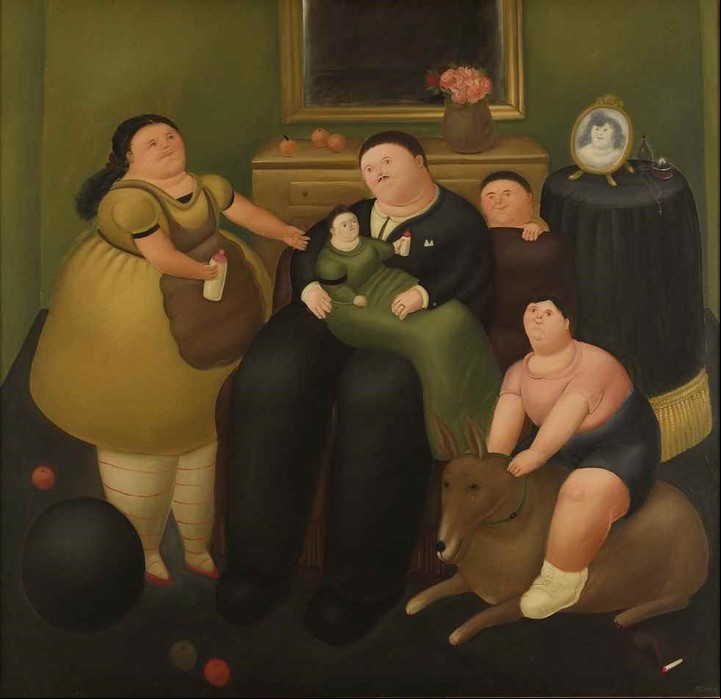 Fernando Botero. El viudo. Año: 1968. Técnica: Óleo sobre tela