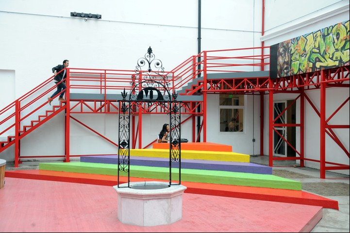 Patio del Aljibe. El espacio se remodeló para recibir espectáculos musicales.