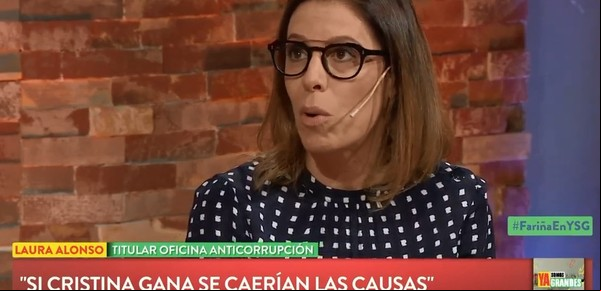 Laura Alonso advierte que si gana la fórmula Alberto Fernández-Cristina Kirchner "se caerían las causas" de corrupción
