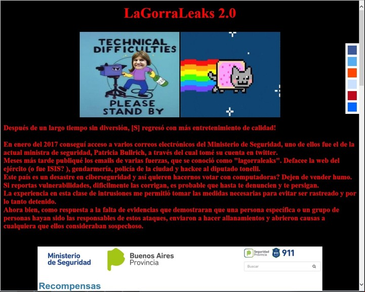 El posteo del autor del Gorraleaks.