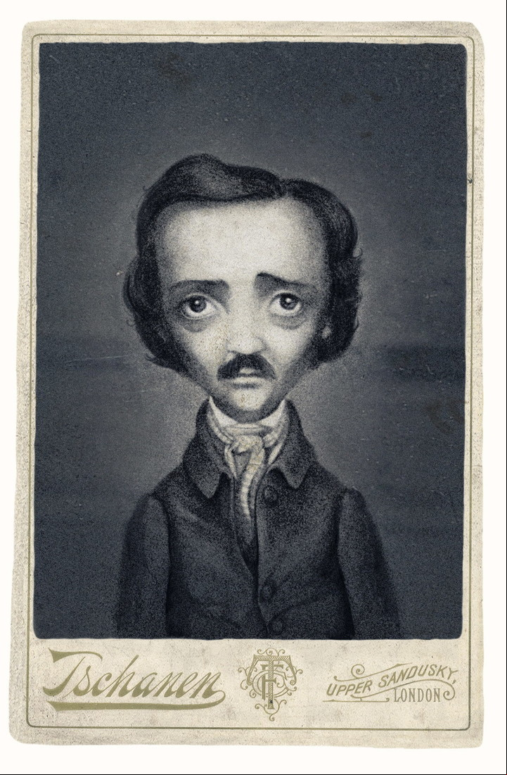 Retrato de Edgar Allan Poe realizado por el ilustrador francés Benjamín Lacombe para una edición de "Cuentos macabros" de este escritor norteamericano /. EFE
madrid españa edicion de Cuentos macabros ilustraciones dibujos publicacion en españa