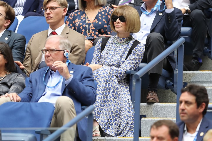 Anna Wintour el año pasado en un partido de tenis del US Open- (Elsa/Getty Images/AFP)