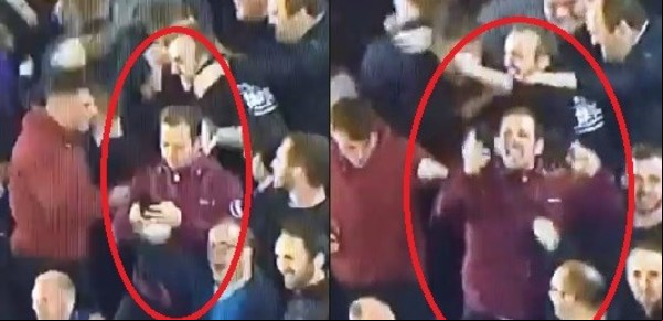Video: Un hincha se aguantó el festejo de un gol hasta que pudo filmarse con el celular