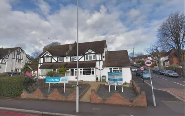 El consultorio del odontólogo Tushar Patel, en Purley, al sur de Londres (Instagram).