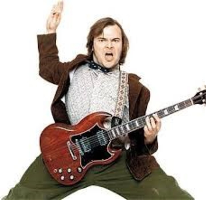 Jack Black, en la película "School of Rock".