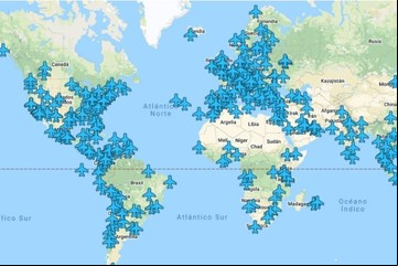 El mapa que te dice cuál es la contraseña de wifi de cualquier aeropuerto del mundo