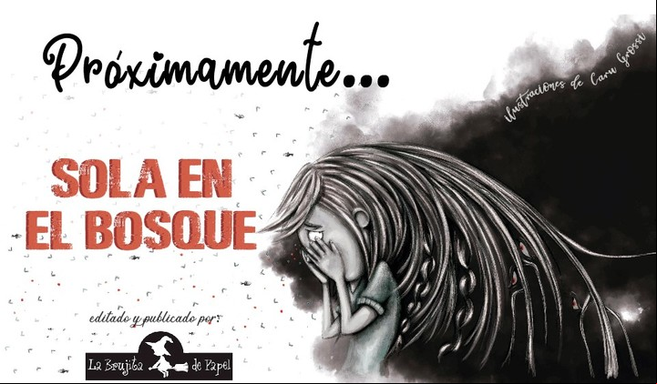 Tapa de "Sola en el bosque", libro de Magela Demarco con ilustraciones de Caru Grossi
