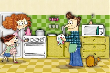 Papás con delantales, o cómo imaginar sin límites ni estereotipos