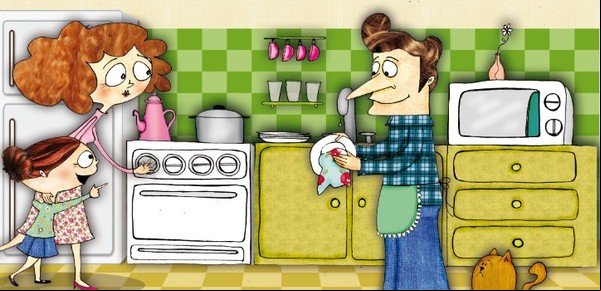 Papás con delantales, o cómo imaginar sin límites ni estereotipos