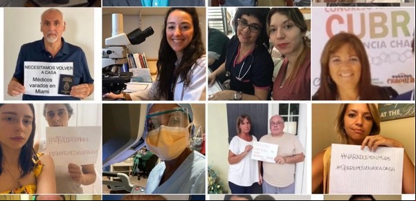 Coronavirus: la historia de los 33 médicos argentinos varados en Estados Unidos que piden volver