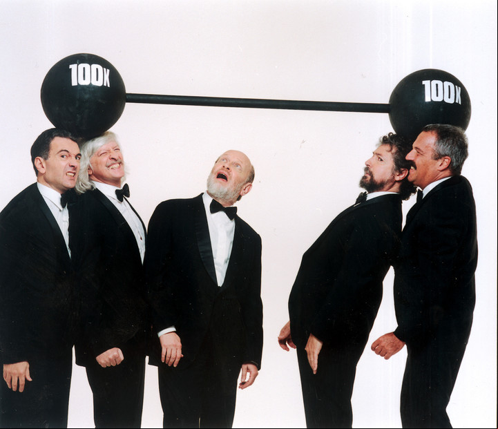 Les Luthiers en la presentación de "Todo por que rías". Foto/Clarín