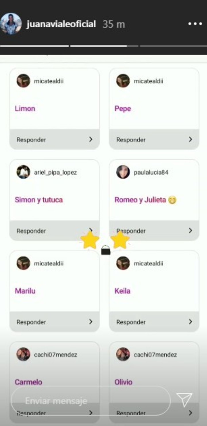 Los seguidores de Juanita participaron en la elección de los nombres para los perritos adoptados.