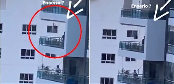 Actitud demencial: un padre hamaca al vacío en un 8º piso a su pequeña hija