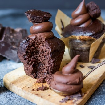 Muffins sin TACC de chocolate