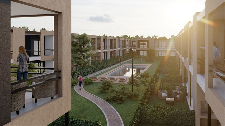 Cañada Village III, en Pilar, tendrá 192 unidades de dos y tres ambientes que dan a un gran pulmón verde.