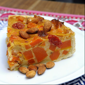 Tarta de calabaza y tomates