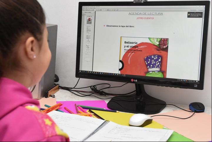 La escuela se volvió virtual a causa de la cuarentena obligatoria. (Foto: Mariana Villa / Los Andes)