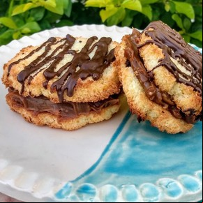 Alfajores de coco y dulce de leche