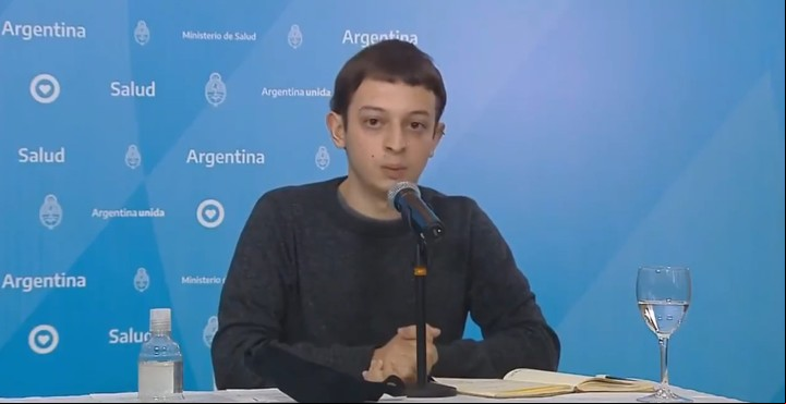 Lucas Grimson, integrante de la Dirección de Adolescencias y Juventudes del Ministerio de Salud. (Captura)