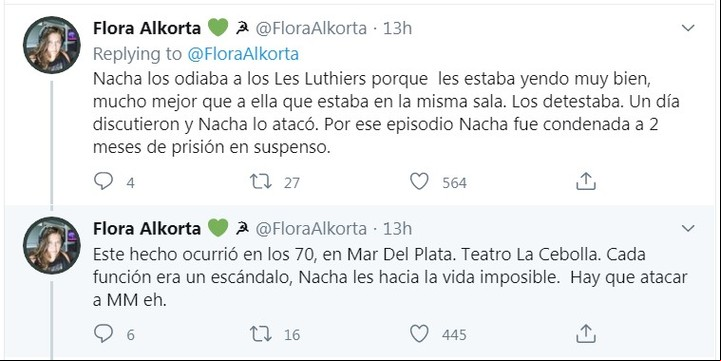Una usuaria de Twitter relató una fuerte anécdota que protagonizó Nacha Guevara al atacar a un integrante de Les Luthiers.
