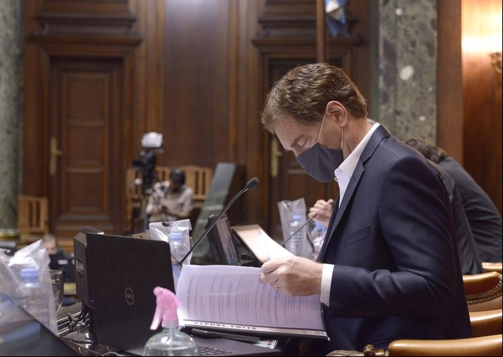 El vicejefe de Gobierno porteño, Diego Santilli, presidió la sesión de la Legislatura porteña. Foto: Legislatura de la Ciudad.