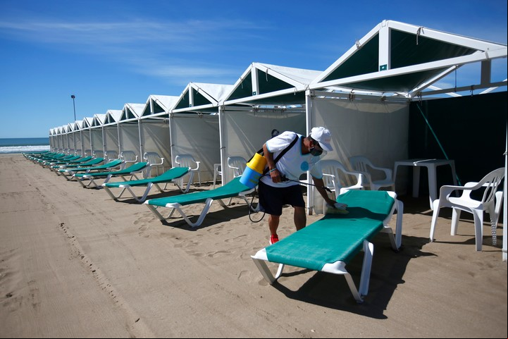 Medidas sanitarias en Mar del Plata. Foto: Turismo Mar del Plata