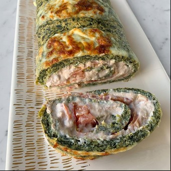 Pionono salado de espinaca