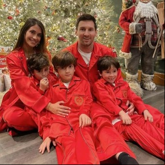 La foto de la familia Messi para esperar la Navidad