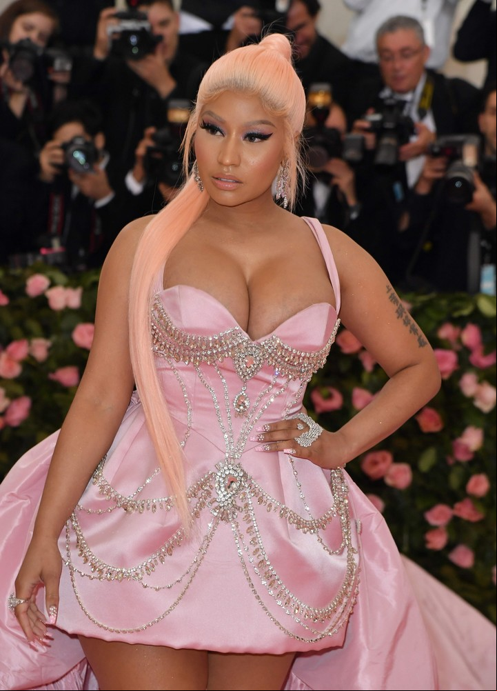 Nicki Minaj en la Met Gala 2019 en el Metropolitan Museum of Art de Nueva York, en 2019. Foto: AFP