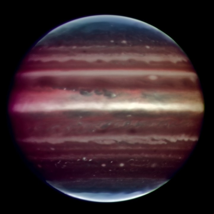 Un equipo internacional de astrónomos ha medido por primera vez los vientos de la atmósfera media de Júpiter (EFE).