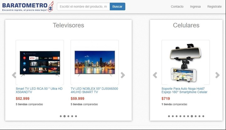 Baratómetro se especializa en comparar precios de tecnología y electrodomésticos. Foto Captura