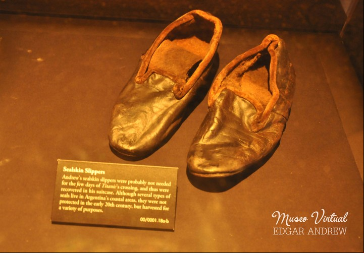 Las pantuflas de Edgar que estaban dentro de su valija (Museo virtual Edgar Andrew).