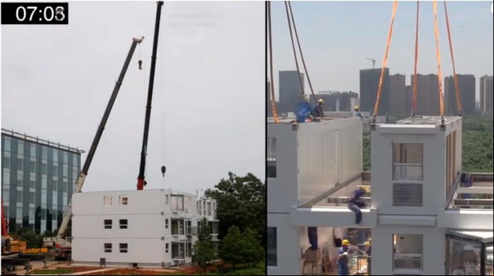 La construcción del edificio (Captura de video).